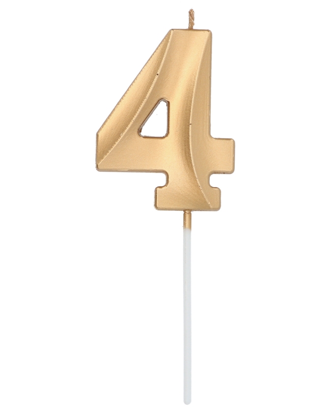 Vela Glamour Nº 4 Oro Metal