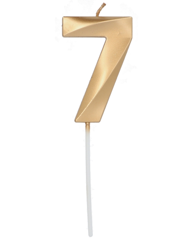 Vela Glamour Nº 7 Oro Metal