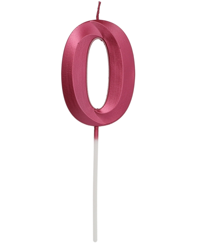 Vela Glamour Nº 0 Rosa Metal