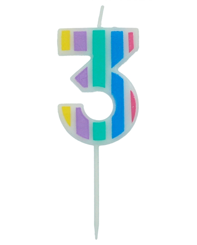 Vela Nº 3 Pastel Multicolor