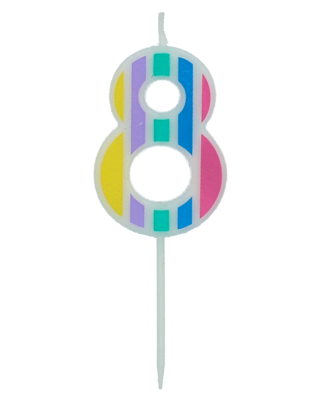 Vela Nº 8 Pastel Multicolor