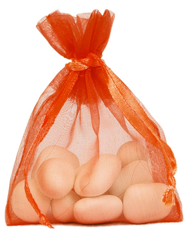 Bolsa Naranja 7.5X10cm Tela Organza ***OFERTA DTO NO ACUMULABLE