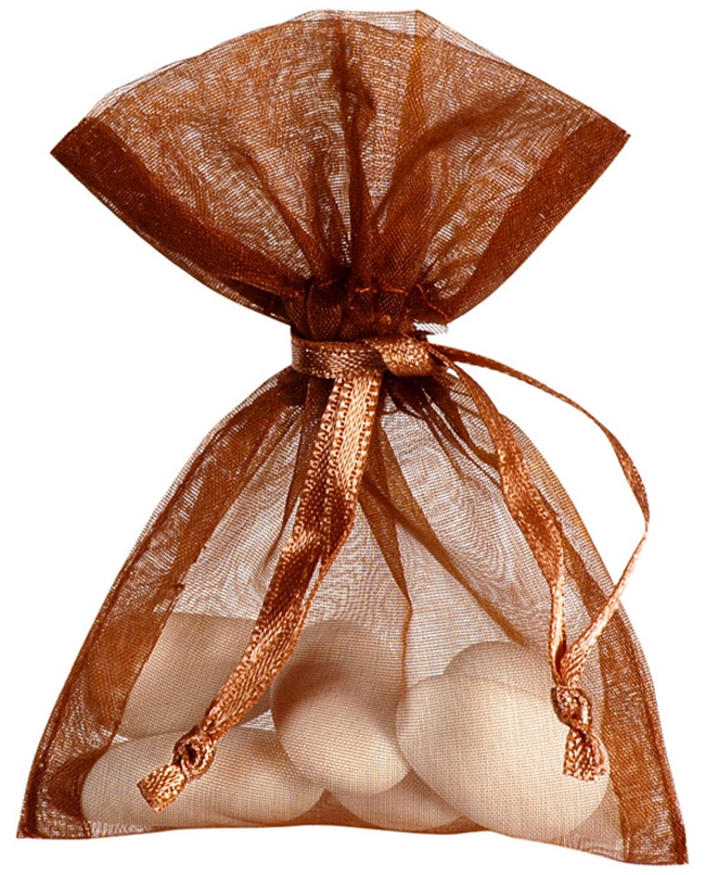 Bolsa Chocolate 7.5X10cm Tela Organza ***OFERTA DTO NO ACUMULABLE