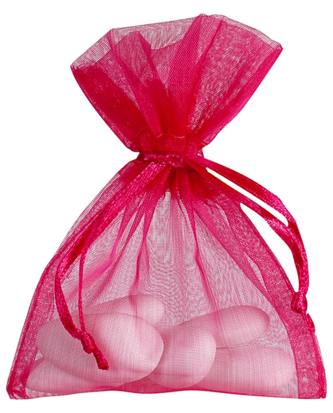 Bolsa Fucsia 7.5X10cm Tela Organza ***OFERTA DTO NO ACUMULABLE
