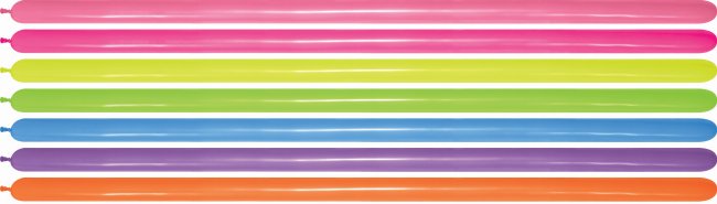 Globo Latex Modelar 260 Sempertex Neon Surtido Colores 209-12-20-30-40-51-61 / 5cm X 150cm