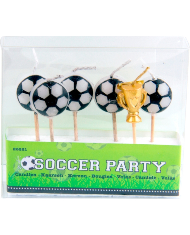 Set Velas Futbol 6 Unidades