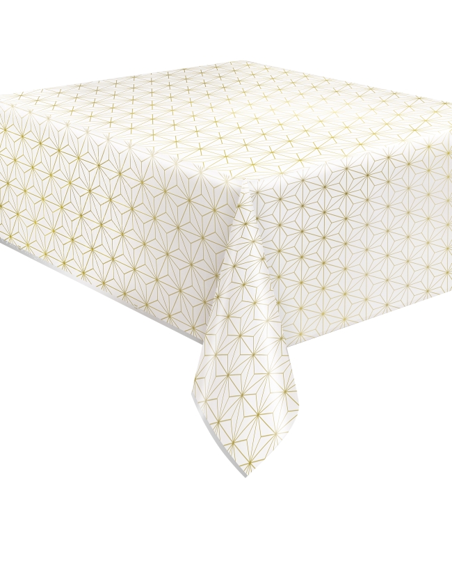 Mantel Foil Dibujos Oro 1,37 X 2,13m