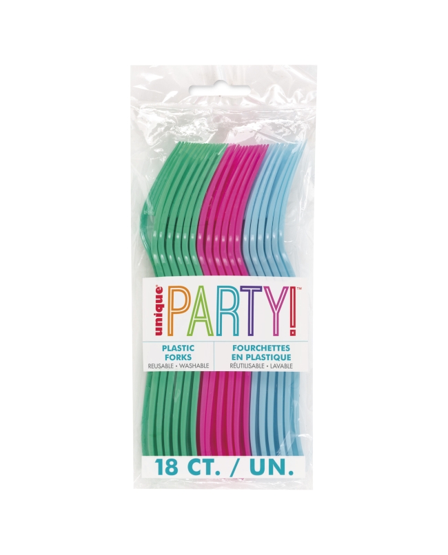 Tenedores Plastico Colores Surtidos