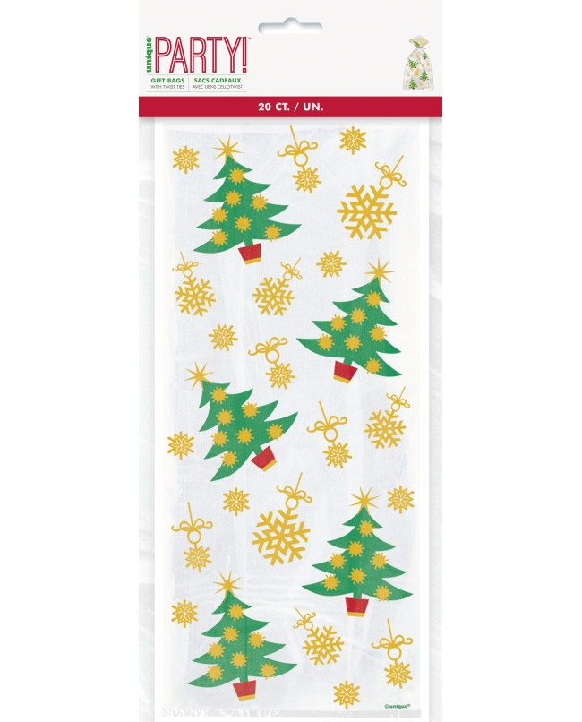 Bolsas Celofan Navidad Oro
