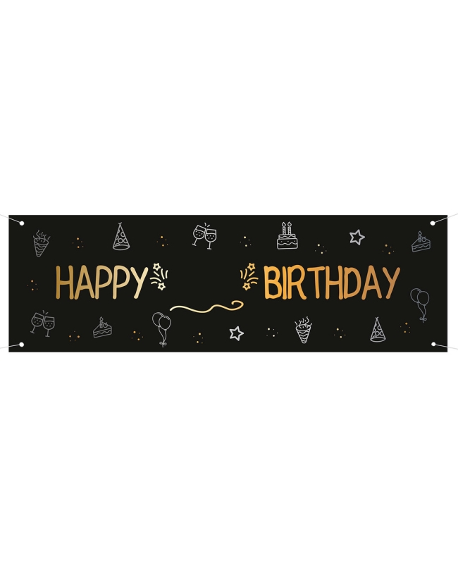 Pancarta Happy Bday Personalizable 160X50cm Plastico
