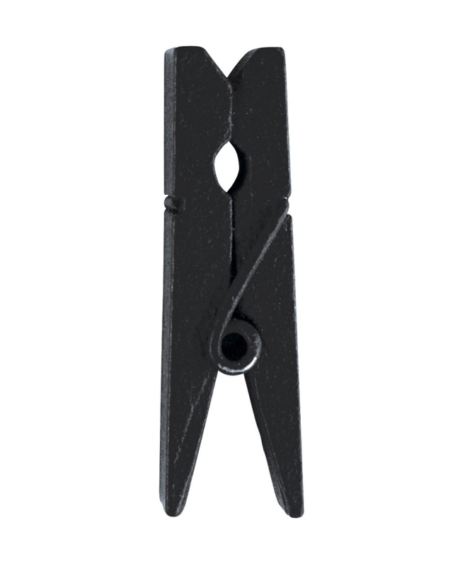 Pinza Negro 2.5cm Madera