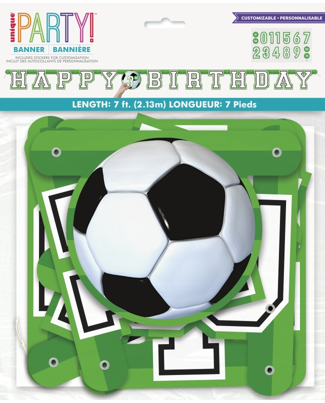 Guirnalda Letras H.Bday Futbol 3D 2,13m