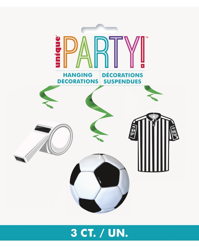 Deco Colgantes Espiral Futbol 3D 66cm