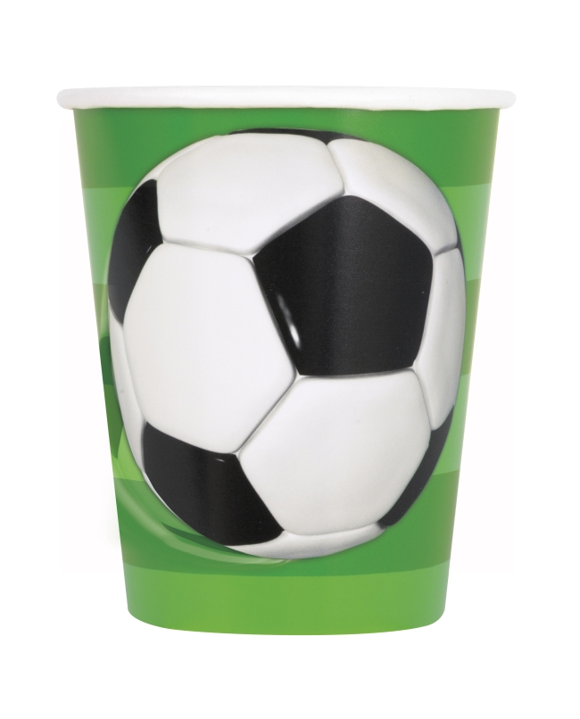 Vasos Papel 266ml Futbol 3D
