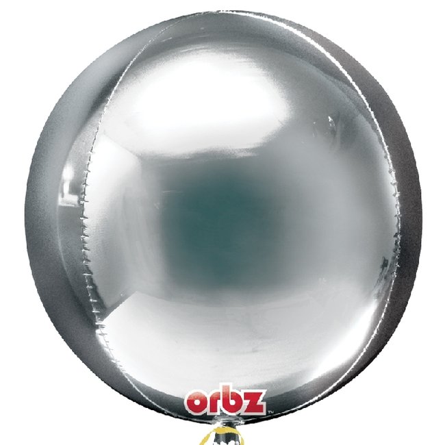 Globo Orbz Plateados - Metalizado 38-40cm