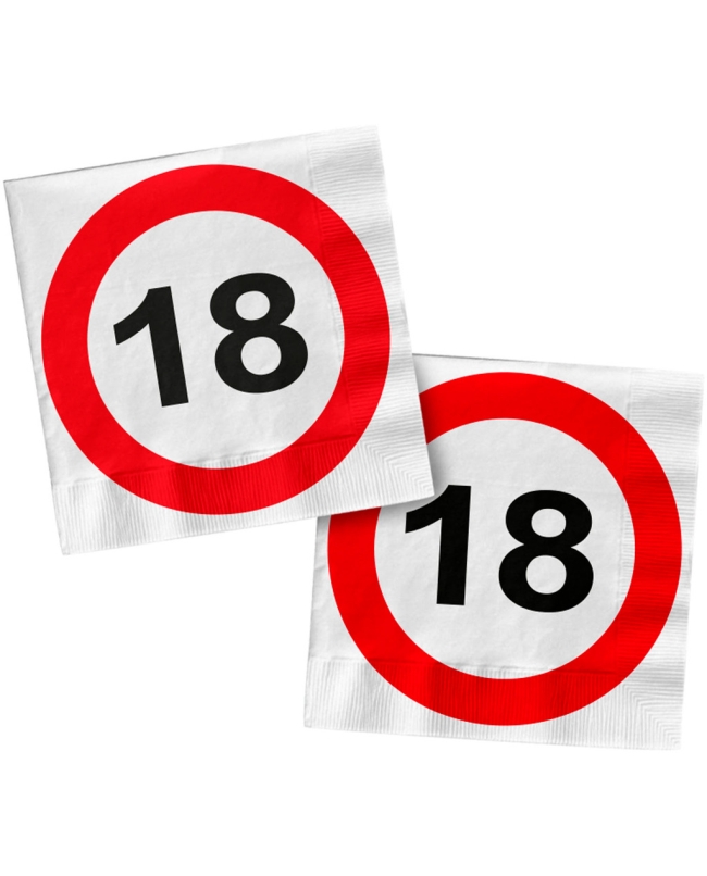 Servilletas 33X33 Señal Trafico Nº 18