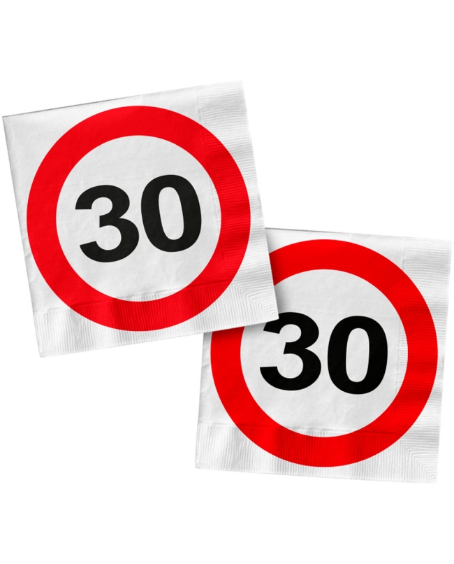 Servilletas 33X33 Señal Trafico Nº 30