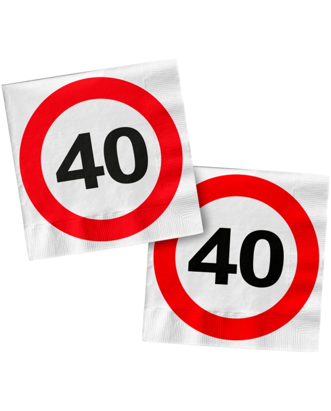 Servilletas 33X33 Señal Trafico Nº 40