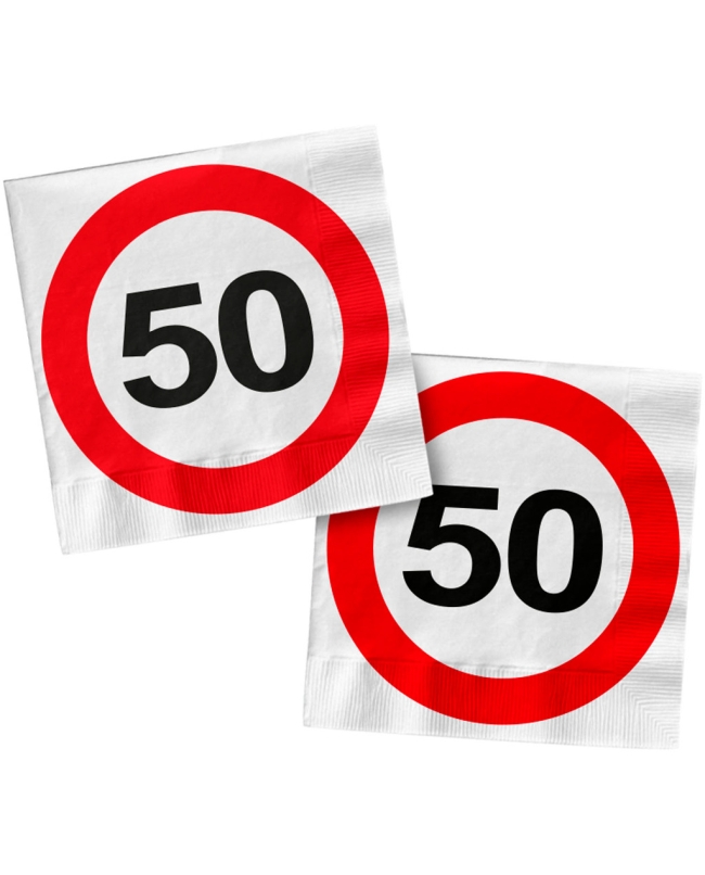 Servilletas 33X33 Señal Trafico Nº 50