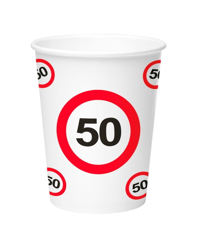 Vasos 250ml Señal Trafico Nº 50