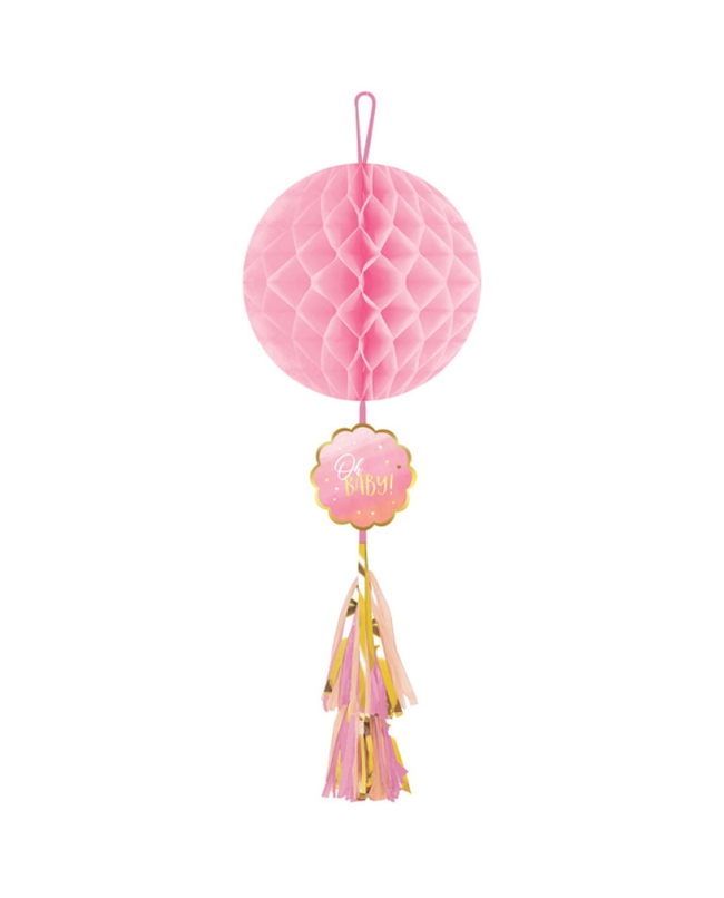 Decoracion Nido De Abeja Baby Girl 74cm 