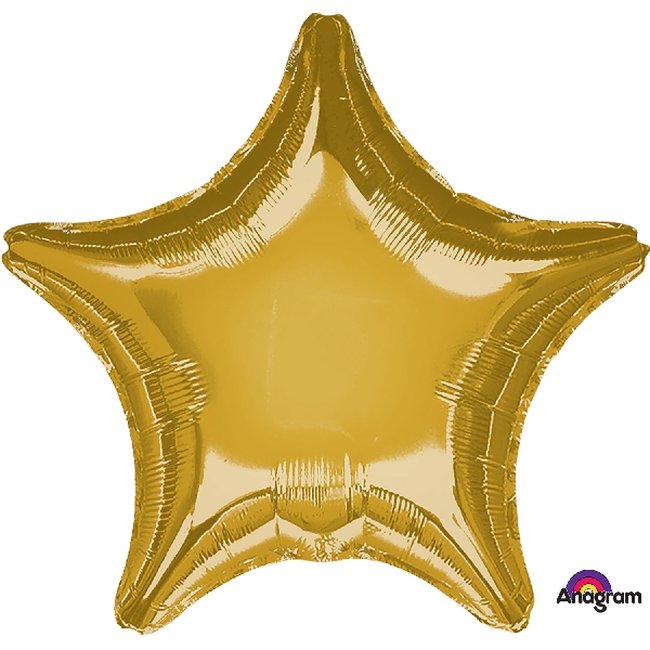 Globos Estrella Dorados - Metalizado 48cm