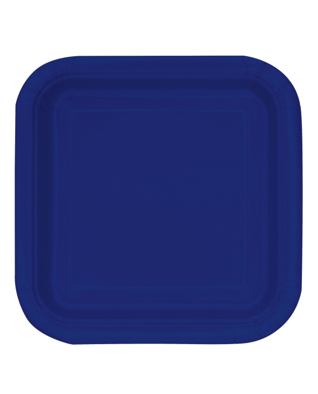 Platos 17,5cm Cuadrado Azul Marino Carton ***OFERTA DTO NO ACUMULABLE