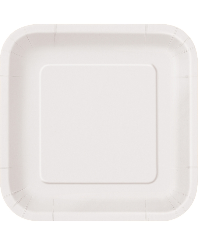 Platos 17,5cm Cuadrado Blanco Carton ***OFERTA DTO NO ACUMULABLE