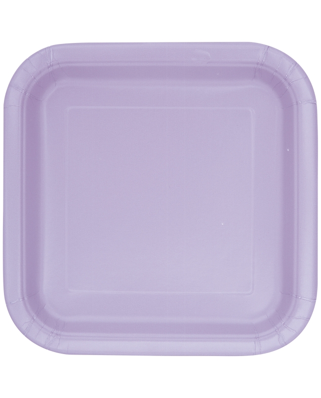 Platos 22,5cm Cuadrado Lila Carton ***OFERTA DTO NO ACUMULABLE