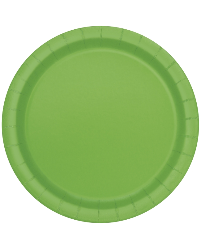 Platos 17,5cm Redondo Verde Lima Carton ***OFERTA DTO NO ACUMULABLE