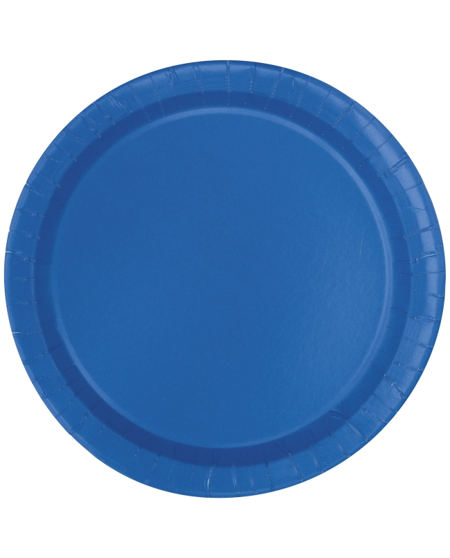Platos 22,5cm Redondo Azul Real Carton ***OFERTA DTO NO ACUMULABLE