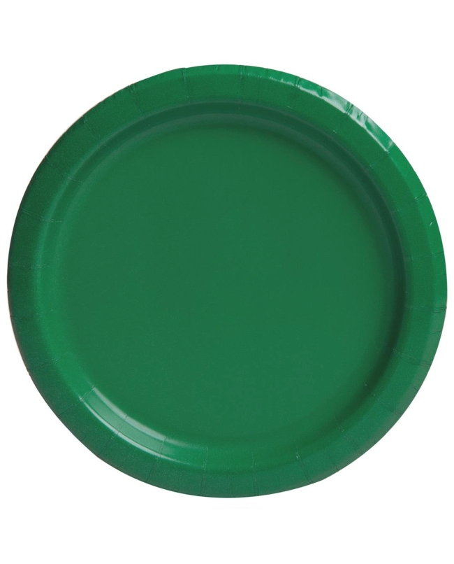 Platos 17,5cm Redondo Verde Esmeralda Carton ***OFERTA DTO NO ACUMULABLE