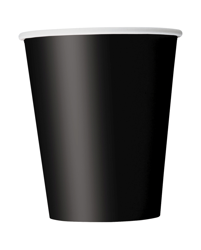 Vasos 266ml Negro Carton ***OFERTA DTO NO ACUMULABLE