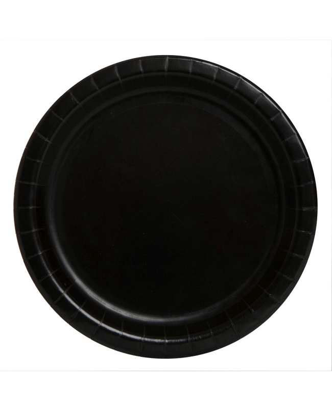 Platos 22,5cm Redondo Negro Carton ***OFERTA DTO NO ACUMULABLE