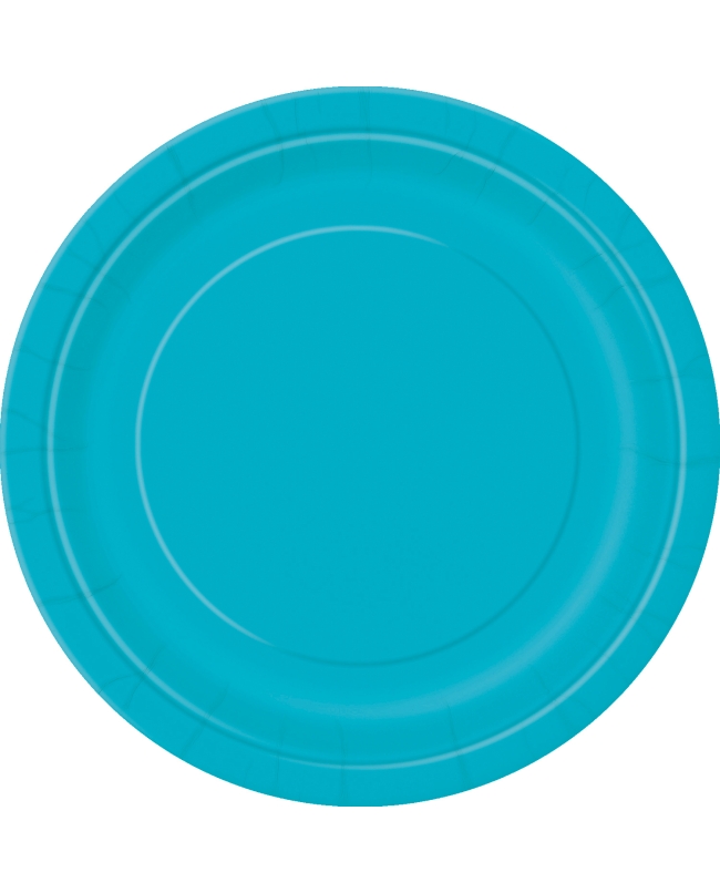 Platos 22,5cm Redondo Turquesa Carton ***OFERTA DTO NO ACUMULABLE