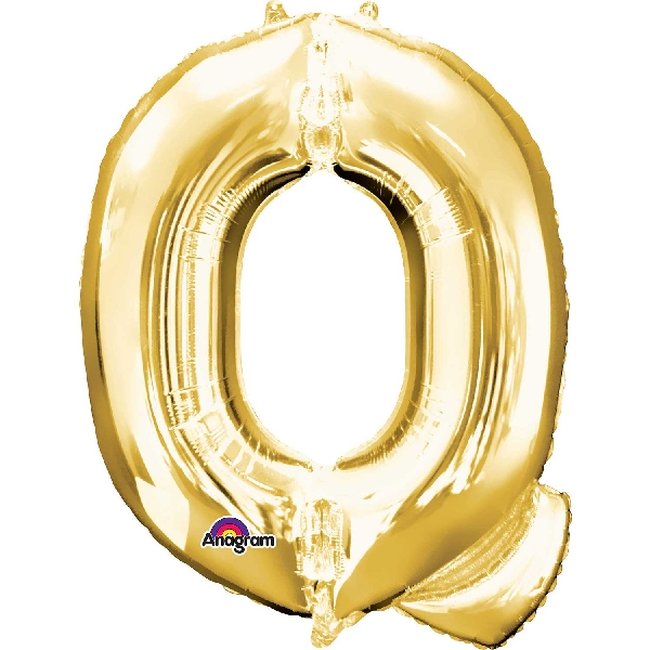 Globos Dorados Letra Q - metalizado 86cm (DTO. NO ACUMULABLE)