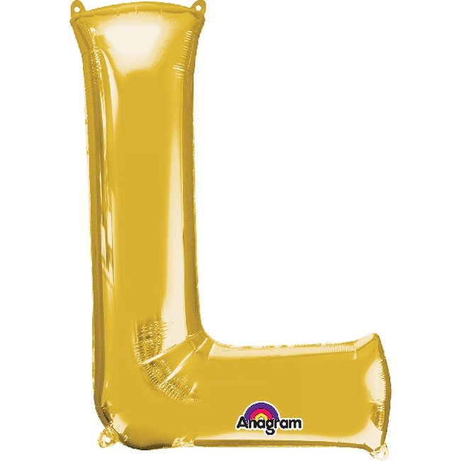 MINI AUTO-INFLABLE LETRA L ORO - Aluminio 40cm (DTO. NO ACUMULABLE)