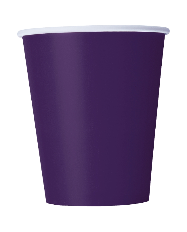 Vasos 266ml Morado Oscuro Carton ***OFERTA DTO NO ACUMULABLE