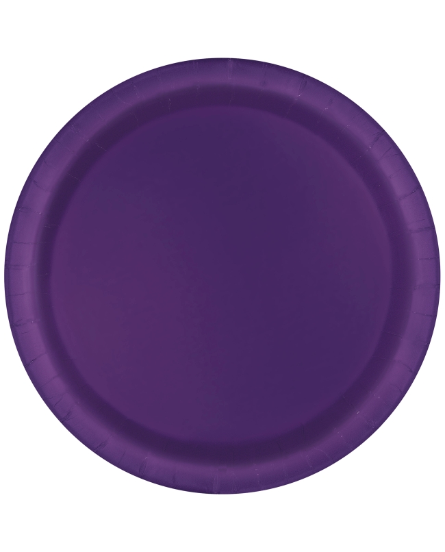 Platos 17,5cm Redondo Morado Oscuro Carton ***OFERTA DTO NO ACUMULABLE