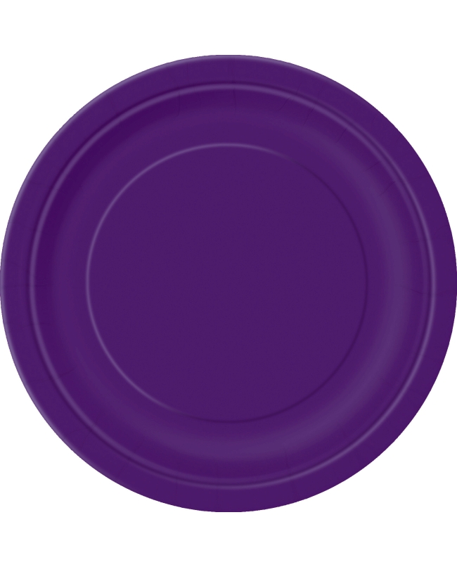 Platos 22,5cm Redondo Morado Oscuro Carton ***OFERTA DTO NO ACUMULABLE