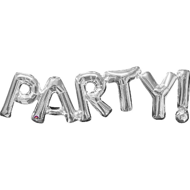 Globos plateados metalizados ''Party''