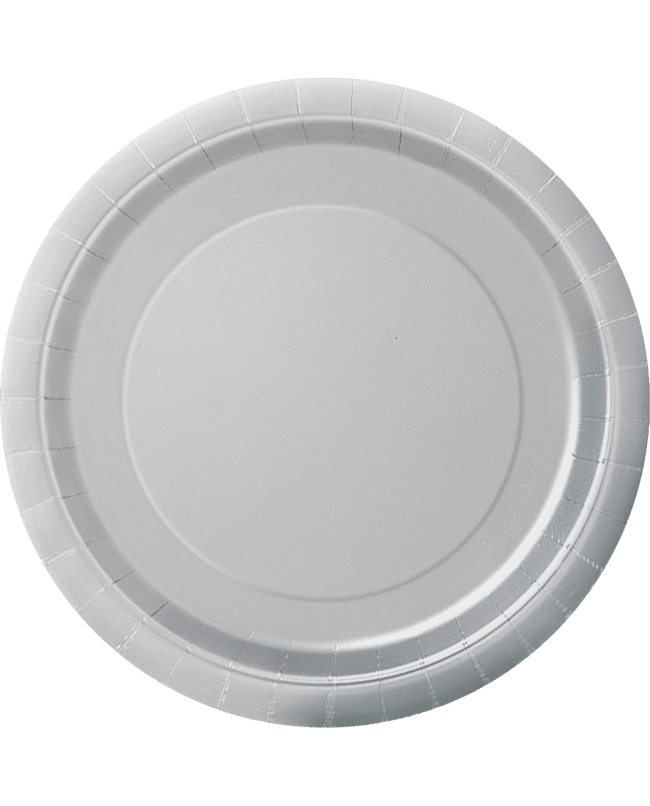 Platos 17,5cm Redondo Plata Carton ***OFERTA DTO NO ACUMULABLE