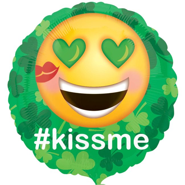 18/45cmst.Patrick S Day Kiss Me Emoticon