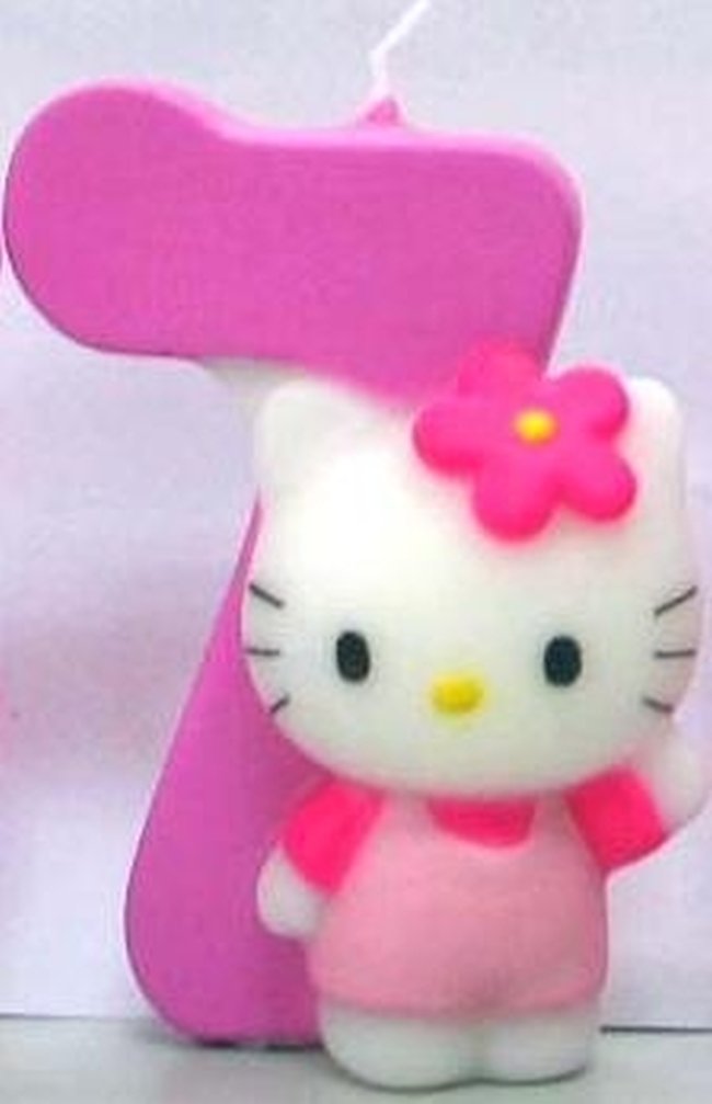 Vela Hello Kitty 7cm Nº 7 ***OFERTA DTO NO ACUMULABLE