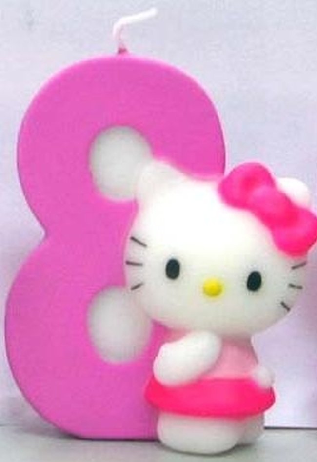 Vela Hello Kitty 7cm Nº 8 ***OFERTA DTO NO ACUMULABLE