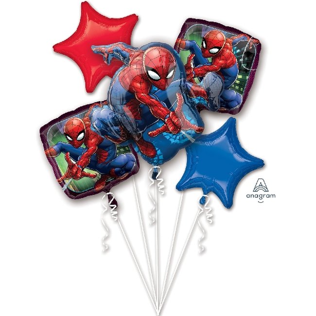 Ramo de Globos Metalizados de Spiderman