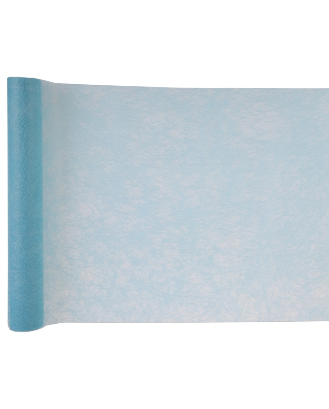Camino Mesa Fanon Azul Pastel 30cm X 5m Tejido No Tejido Poliester ***OFERTA DTO NO ACUMULABLE