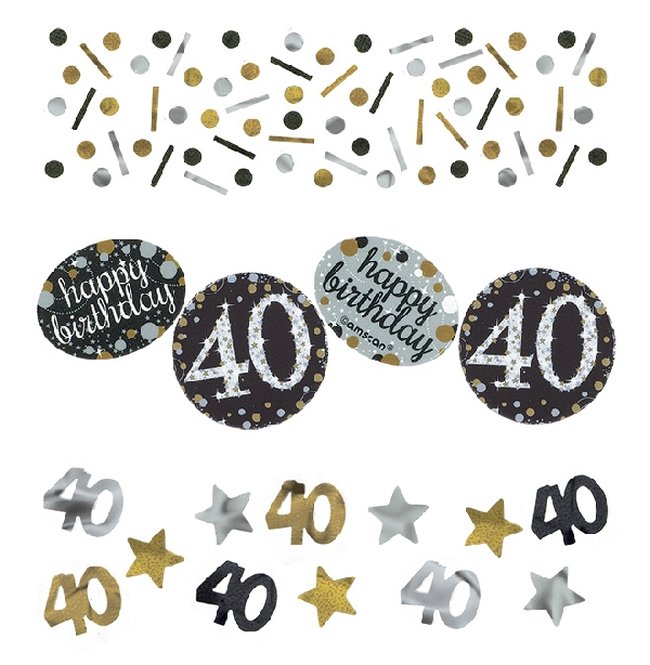Confeti de chispas de celebraciÃ³n para fiesta de 40 aÃ±os - 34g