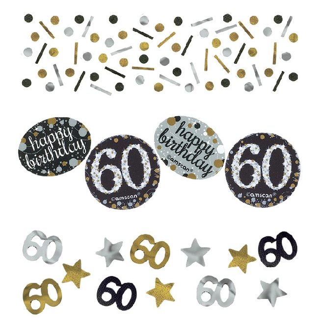 Confeti Cumpleaños Edad 60 Celebración Sparkling 34g