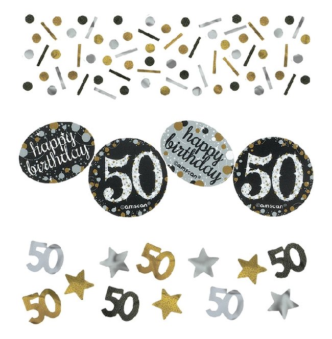 Confeti de chispas de celebración de 50 años - 34g